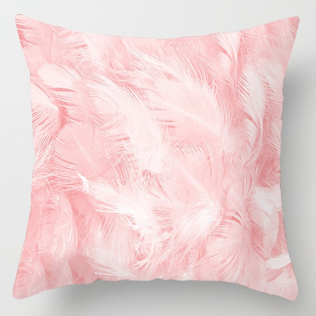 Pink Marble Print 45x45cm Cushion Cover For Sofa Throw Cushions Pillowcase Trendy Pillow Cover Nordic Style Living Room Decor