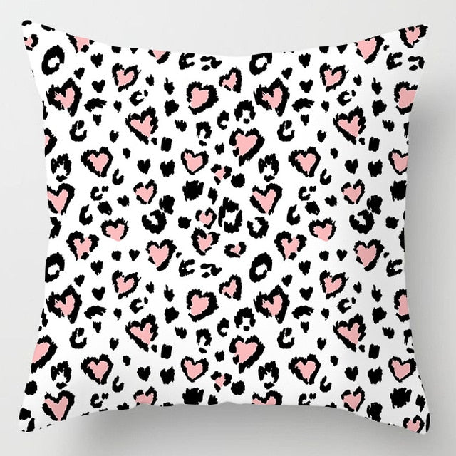 Pink Marble Print 45x45cm Cushion Cover For Sofa Throw Cushions Pillowcase Trendy Pillow Cover Nordic Style Living Room Decor