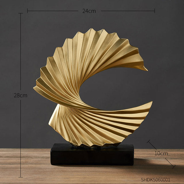 Abstract Twisted Flowing Formations Modern Art Sculpture Ornament Decoration For Luxury Living Room Table Bookshelf Mantelpiece Nordic Home Decor