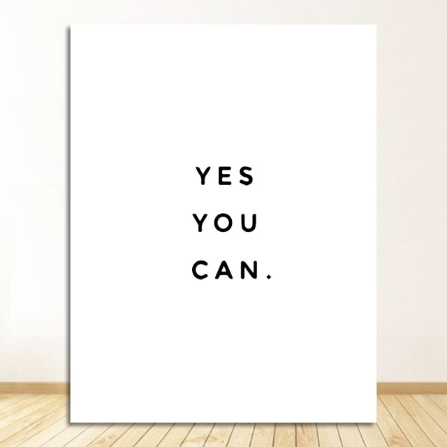 Inspirational Quotation Wall Art Wall Art Fine Art Canvas Prints Black White Daily Mantra Empowerment Poster For Home Office Living Room Nordic Decor