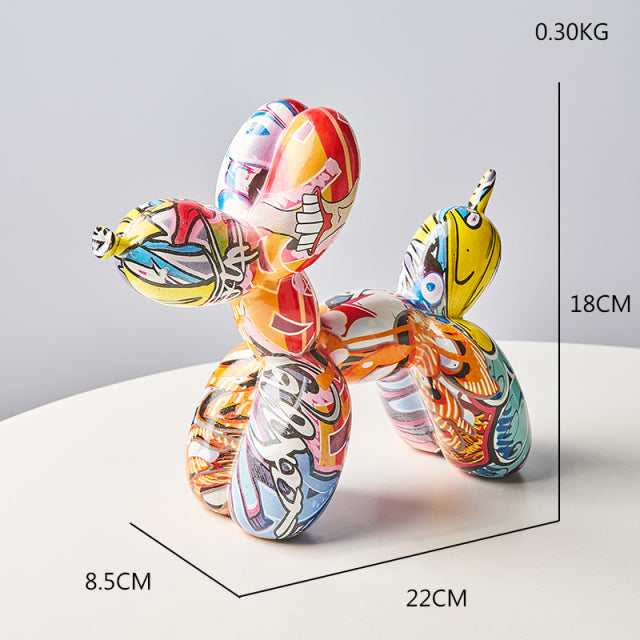 Multicolor Balloon Dog Statues Abstract Animal Ornaments Modern Miniature Art Sculptures Decoration For Living Room Bedroom Nordic Home Decor