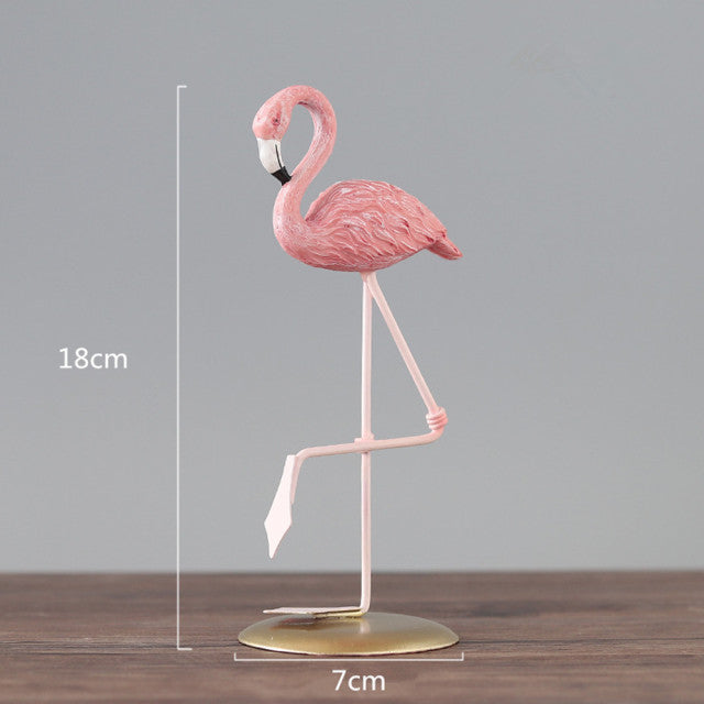 Pink Flamingo Decorative Ornaments Figurines For Living Room Coffee Table Windowsill Mantelpiece Bedroom Dressing Table Nordic Home Decor
