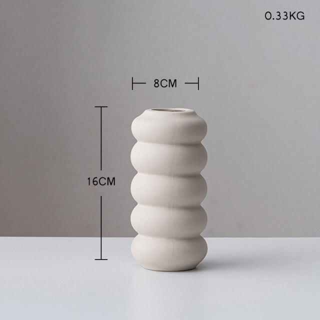 Abstract Nordic Art Vase Neutral Color Modern Minimalist Contemporary Decoration For Living Room Dining Room Scandinavian Interior Decor