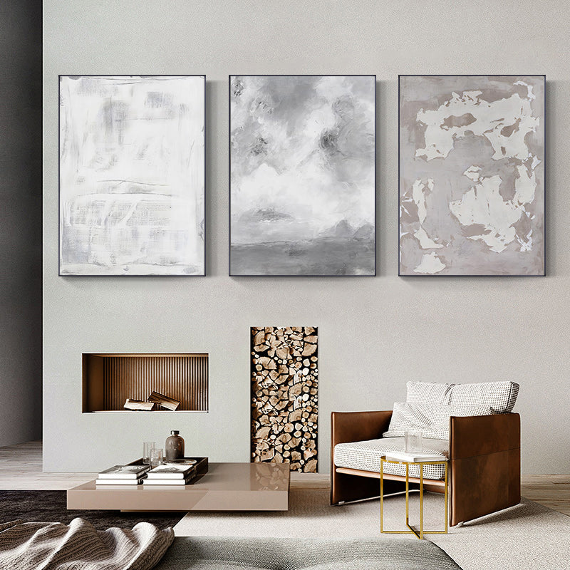 Minimalist Urban Abstract Wall Art Fine Art Canvas Prints Modern Shades Of Gray Beige Pictures For Loft Living Room Contemporary Nordic Art Decor