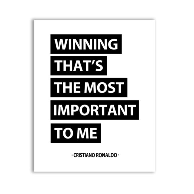 Cristiano Ronaldo Quotes Wall Art Posters Dreams Are Not What You See In Your Sleep Minimalist Black & White Fine Art Canvas Prints Inspirational Quotes Posters