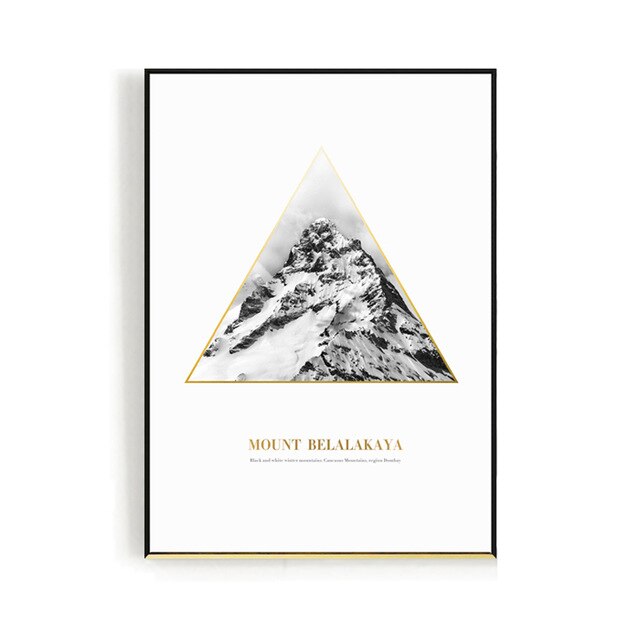 Mount Belalakaya Motivation Quotation Mountain Wall Art Nordic Style Fine Art Canvas Prints Minimalist Pictures For Modern Home Office Interior Decor
