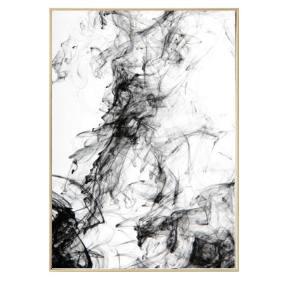 Abstract Black Ink Canvas Poster Water Art Black and White Paintings Modern Photographic Prints For Offices Salons and Modern Home Decor