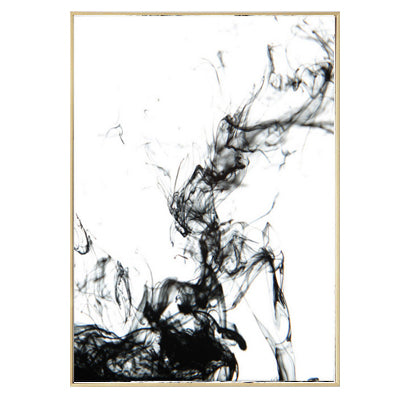 Abstract Black Ink Canvas Poster Water Art Black and White Paintings Modern Photographic Prints For Offices Salons and Modern Home Decor