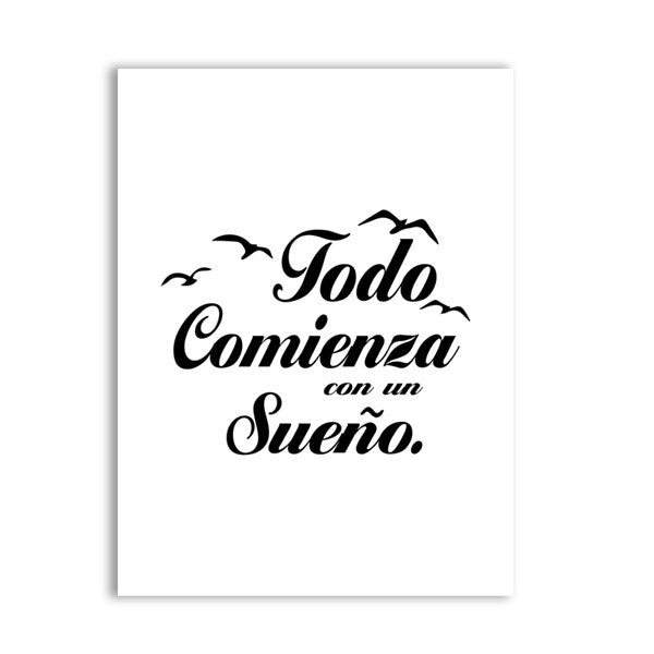 Positive Quotes In Spanish Wall Art Fine Art Canvas Prints Minimalist Black White Inspirational Daily Mantra Motivational Posters For Study Room Dorm Wall Decor