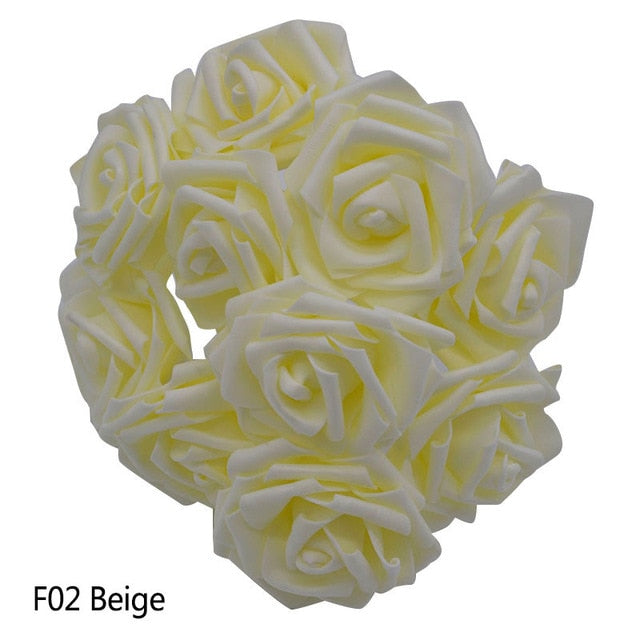 Colorful Bouquet Flowers Foam Roses Bridal Bouquet Tabletop Floral Display DIY Home Decor Nordic Floral Florist Supplies Packs of 25