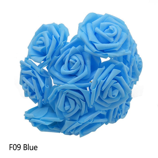 Colorful Bouquet Flowers Foam Roses Bridal Bouquet Tabletop Floral Display DIY Home Decor Nordic Floral Florist Supplies Packs of 25