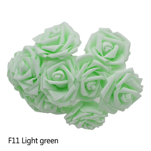 Colorful Bouquet Flowers Foam Roses Bridal Bouquet Tabletop Floral Display DIY Home Decor Nordic Floral Florist Supplies Packs of 25