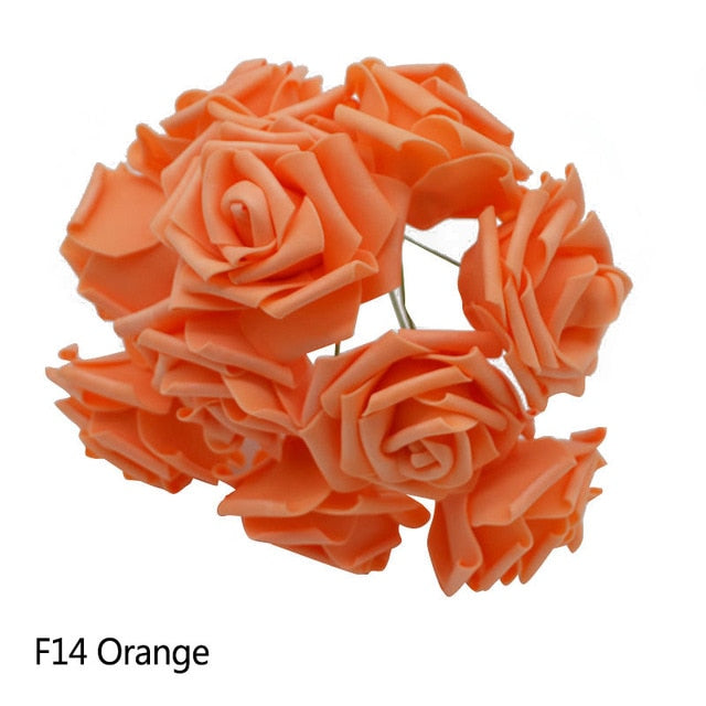 Colorful Bouquet Flowers Foam Roses Bridal Bouquet Tabletop Floral Display DIY Home Decor Nordic Floral Florist Supplies Packs of 25