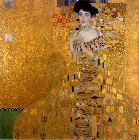 Gustav Klimt The Lady in Gold and Lady with Fan Decorative Wall Art Poster Fine Art Canvas Prints Famous Paintings Posters For Modern Home Decor
