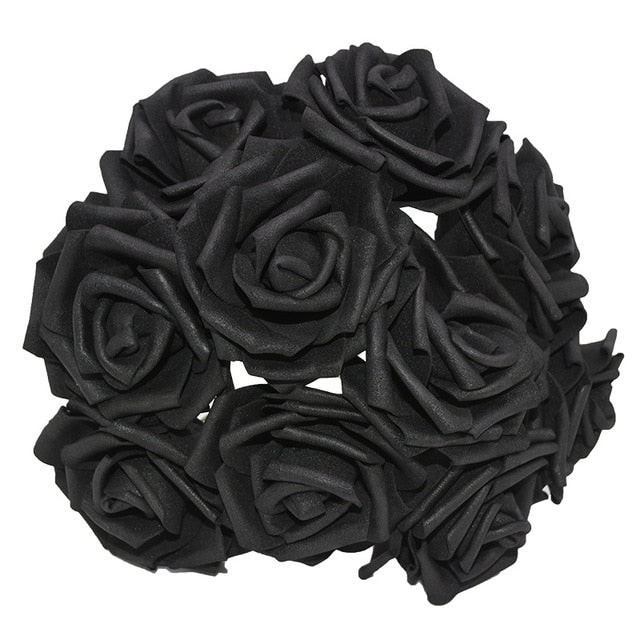 Colorful Bouquet Flowers Foam Roses Bridal Bouquet Tabletop Floral Display DIY Home Decor Nordic Floral Florist Supplies Packs of 25
