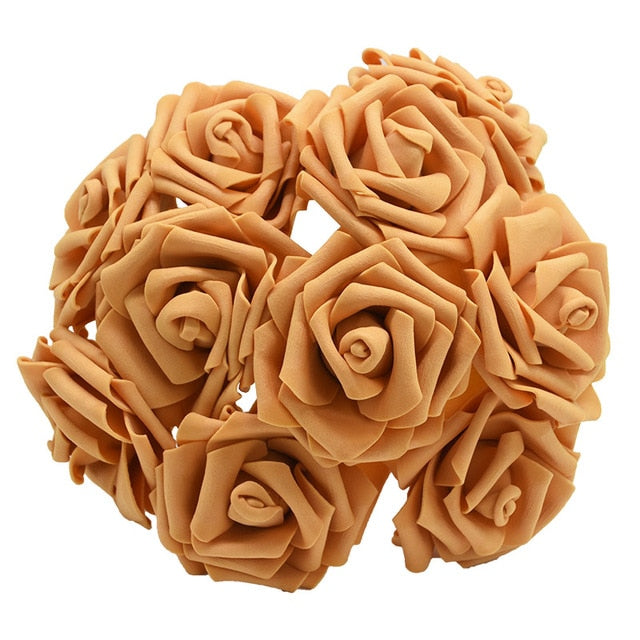 Colorful Bouquet Flowers Foam Roses Bridal Bouquet Tabletop Floral Display DIY Home Decor Nordic Floral Florist Supplies Packs of 25
