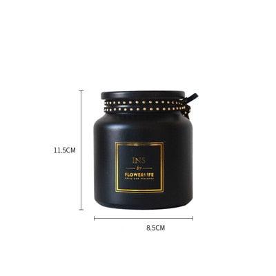 Scandinavian Black Glass Vases Nordic Style Hydroponics Home Decor Tabletop Plant Flower Pots Wedding Gift Nordic Table Decoration 3 Sizes