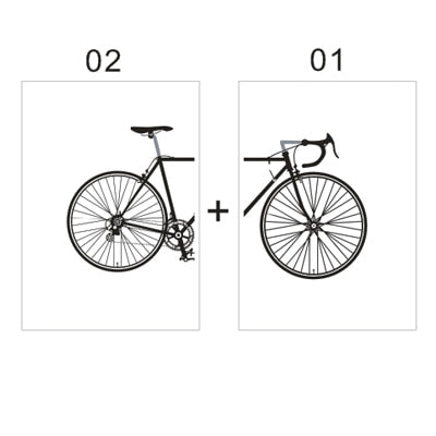Abstract Minimalist Cycling Poster Wall Art Black and White Nordic Canvas Prints Paintings For Cyclists Pictures For Home Garage