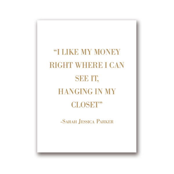 Sarah Jessica Parker Quotation Fashion Magazine Cover Wall Art Beauty Poster Fine Art Canvas Print Pictures For Living Room Bedroom Salon Wall Art Decor
