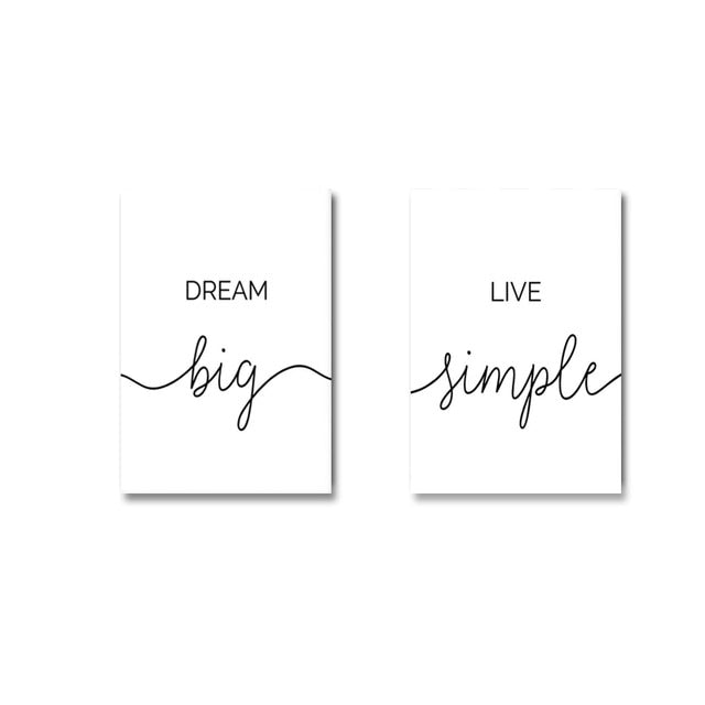 Black & White Life Quotes Wall Art Minimalist Inspirational Letters And Quotes Fine Art Canvas Prints Nordic Style Posters For Modern Home Decor