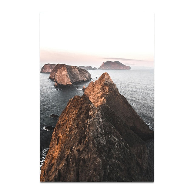 The Peace Of Nature. Rugged Coastal Wilderness Landscape Seascapes Fine Art Canvas Prints Scandinavian Style Modern Home Interior Decor
