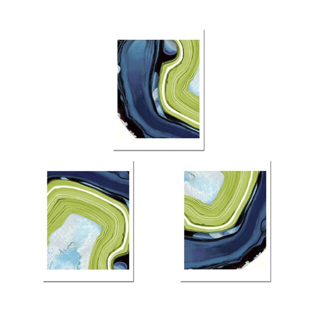 Beautiful Abstract Marble Wall Art Blue And Green Patterns Fine Art Canvas Prints Nordic Style Pictures For Living Room Bathroom Modern Home Decor