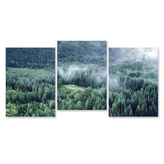 Nordic Woodland Mountain Glade Wilderness Wall Art Pictures Of Calm Fine Art Canvas Prints Modern Landscape Pictures For Home Office Wall Art Decor