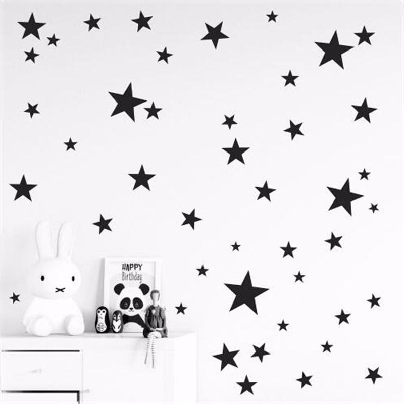 Starry Wall Decals Removable Colorful PVC Star Stickers For Nursery Room  DIY Decor –