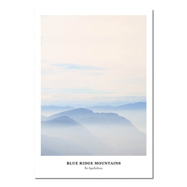 Blue Ridge Mountains Wall Art Matterhorn Minimalist Keep Life Simple Nordic Style Fine Art Canvas Prints For Modern Home Interior Decor