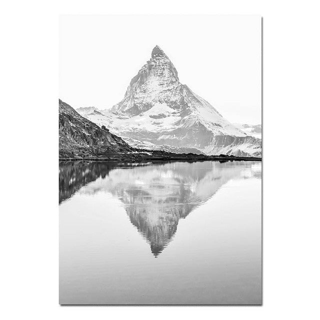 Blue Ridge Mountains Wall Art Matterhorn Minimalist Keep Life Simple Nordic Style Fine Art Canvas Prints For Modern Home Interior Decor