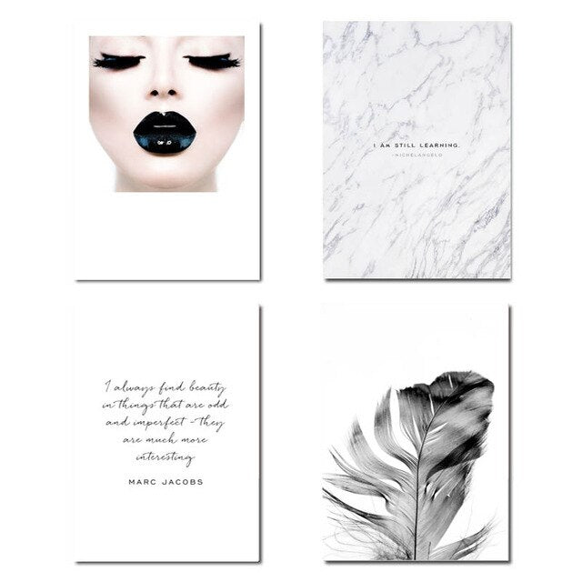 Find Beauty In Things That Are Odd Inspirational Quotes Fashion Gallery Wall Art Fine Art Canvas Prints Nordic Style Salon Art Boutique Home Decor