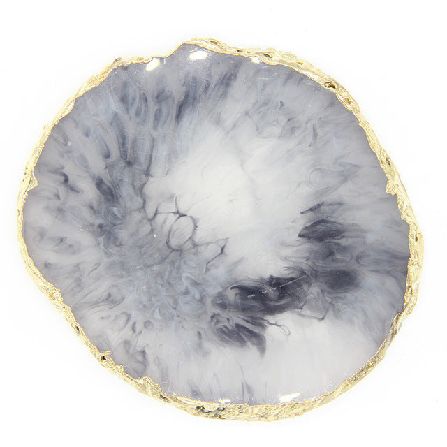 Elegant Nordic Pineapple Slices Colorful Resin Painted Coasters Jewelry Trays Necklace Earning Display Palettes Luxury Nordic Home Decor