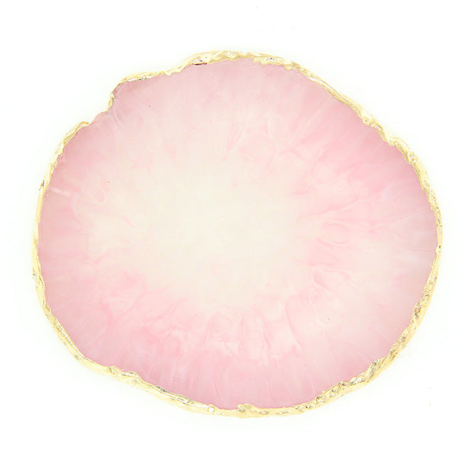 Elegant Nordic Pineapple Slices Colorful Resin Painted Coasters Jewelry Trays Necklace Earning Display Palettes Luxury Nordic Home Decor