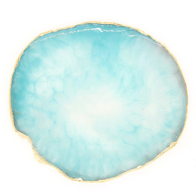 Elegant Nordic Pineapple Slices Colorful Resin Painted Coasters Jewelry Trays Necklace Earning Display Palettes Luxury Nordic Home Decor