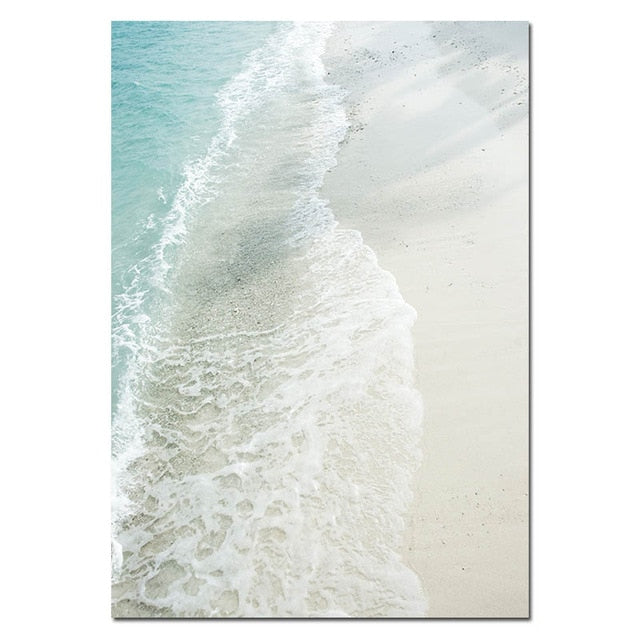 Ocean Beach Landscape Gallery Wall Art Sea Sunrise Colorful Pebbles Simple Love Minimalist Quote Fine Art Canvas Prints Nordic Home Decor