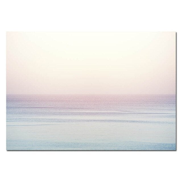 Ocean Beach Landscape Gallery Wall Art Sea Sunrise Colorful Pebbles Simple Love Minimalist Quote Fine Art Canvas Prints Nordic Home Decor
