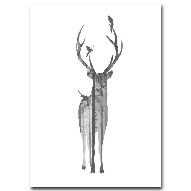 Simple Minimalist Black & White Scandinavian Gallery Wall Art Fine Art Canvas Prints Nordic Style Posters For Living Room Modern Home Decor