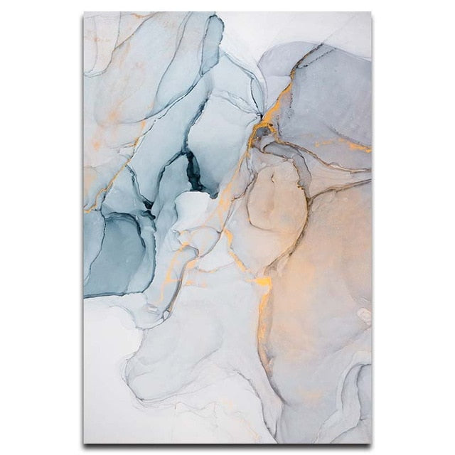 Modern Colorful Marble Abstract Wall Art Contemporary Nordic Style Fine Art Canvas Prints For Chic Bedroom Living Room Glam Decor