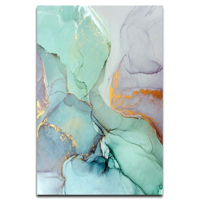Modern Colorful Marble Abstract Wall Art Contemporary Nordic Style Fine Art Canvas Prints For Chic Bedroom Living Room Glam Decor