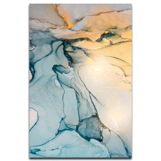 Modern Colorful Marble Abstract Wall Art Contemporary Nordic Style Fine Art Canvas Prints For Chic Bedroom Living Room Glam Decor