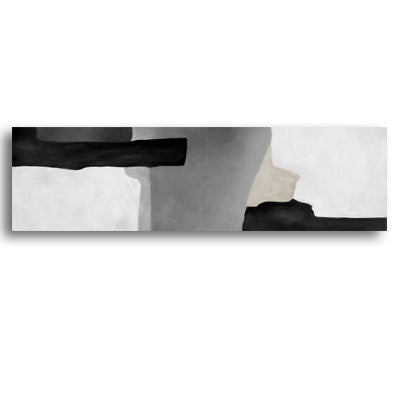 Shades of Grey Abstract Wide Format Black & White Wall Art Fine Art Canvas Print Nordic Style Pictures For Modern Interior Contemporary Home Decor