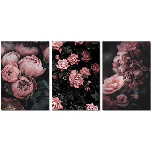 Gorgeous Pink Peonies Wall Art Fine Art Canvas Prints Modern Floral Pictures For Bedroom Living Room Minimalist Styling Glam Home Decor