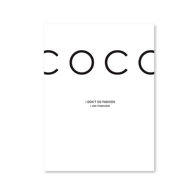 I Don't Do Fashion Black And White Posters Nordic Style Minimalist Wall Art Fine Art Canvas Prints Salon Wall Art For Boutique Living Room Bedroom Home Decor