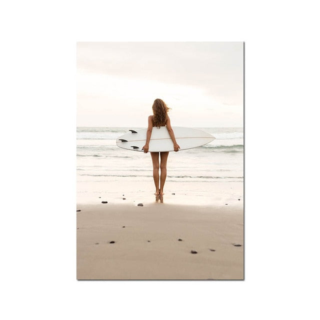 Tropical Ocean Dreams Gallery Wall Art Summer Beach Surf Sunset Minimalist Nordic Style Fine Art Canvas Prints For Modern Home Decor