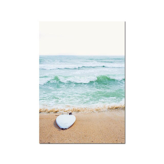 Tropical Ocean Dreams Gallery Wall Art Summer Beach Surf Sunset Minimalist Nordic Style Fine Art Canvas Prints For Modern Home Decor