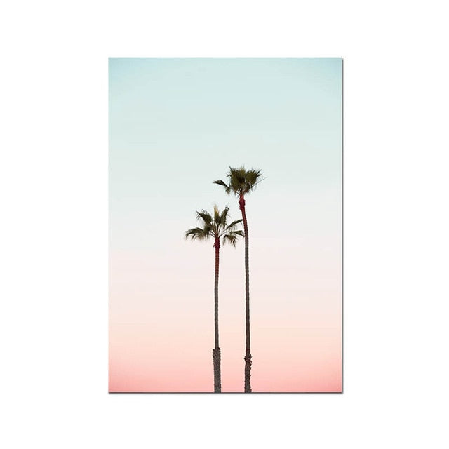 Tropical Ocean Dreams Gallery Wall Art Summer Beach Surf Sunset Minimalist Nordic Style Fine Art Canvas Prints For Modern Home Decor