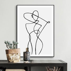 Nordic Line Art Minimalist Posters & Prints - Keep it simple with Nordic Line Art wall art, minimalist fine lines and figure art posters and prints, ideal for living room or bedroom art decor