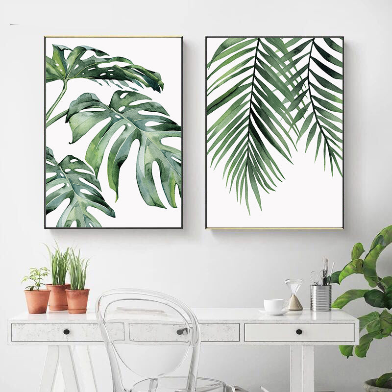Keep your décor simple and natural with Green Leaves wall art décor.. Be inspired by the beauty and simplicity of natural greenery ..