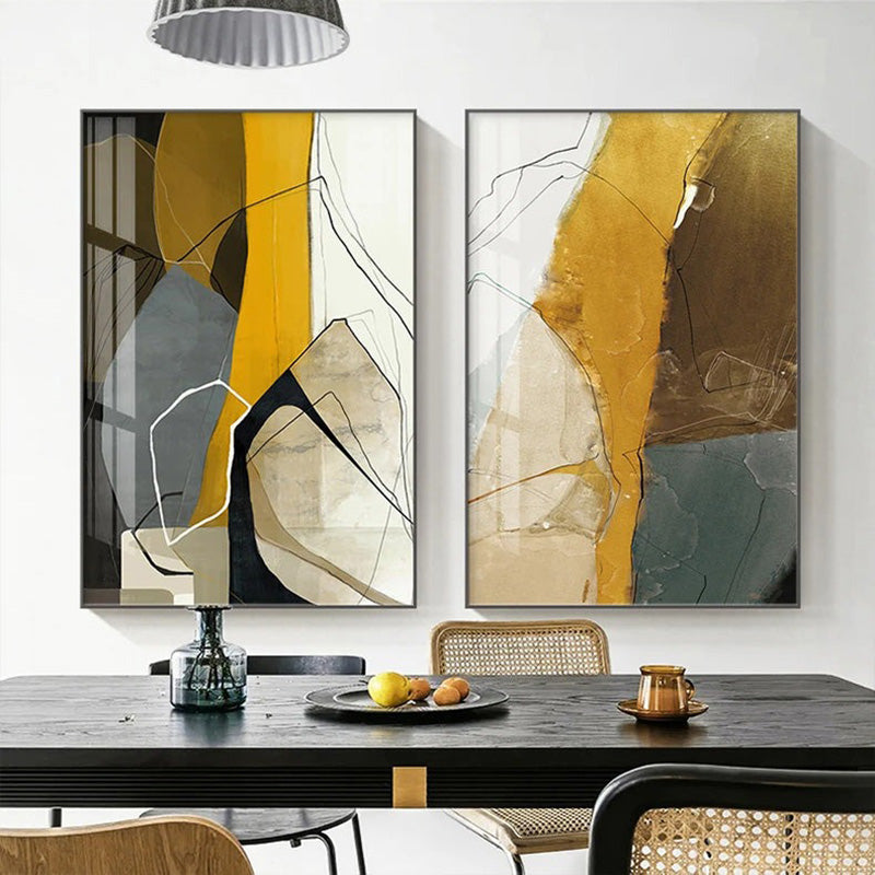 Modern Geomorphic Abstract Wall Art Pictures For Living Room