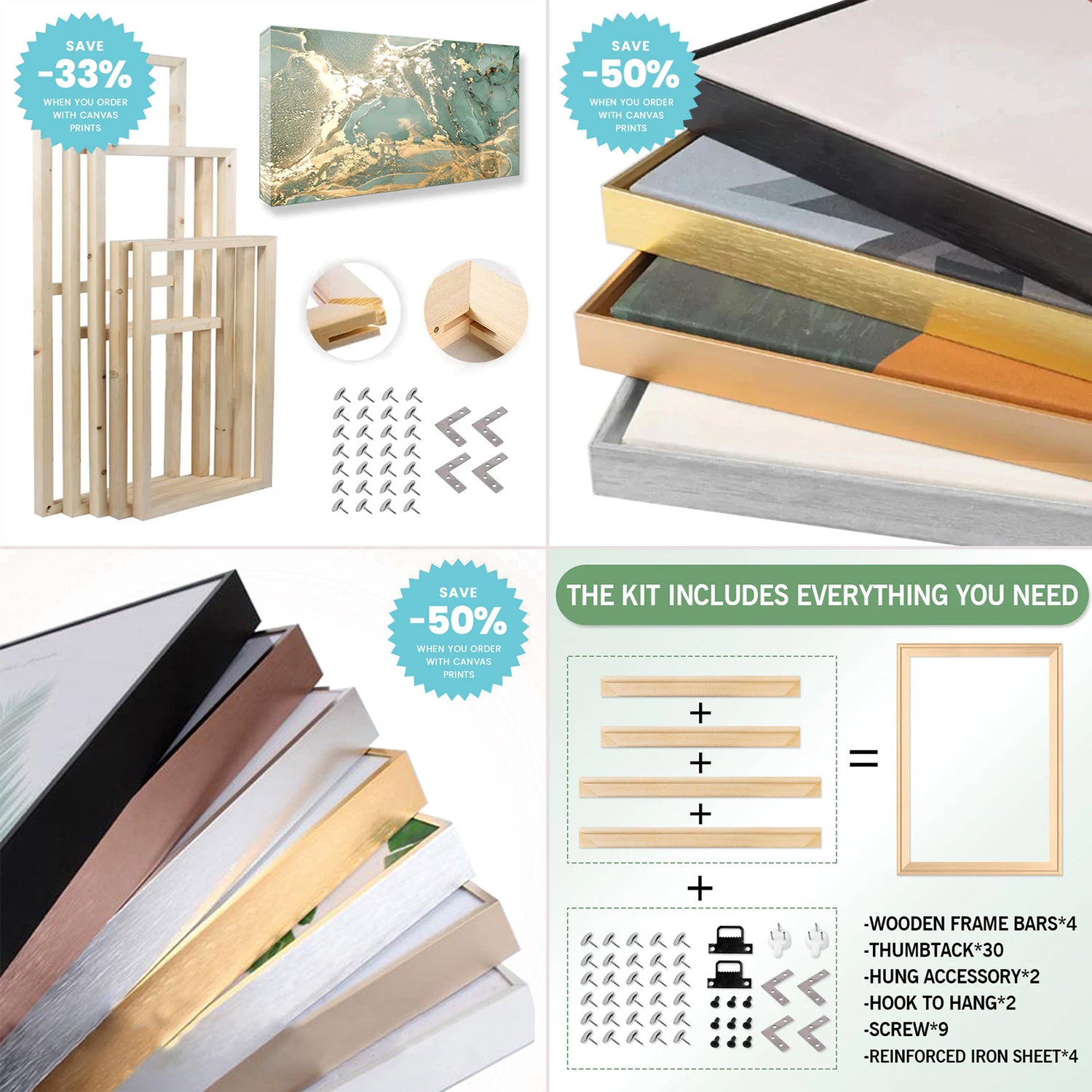 DIY Frame Kits & Picture Frames For Canvas Prints